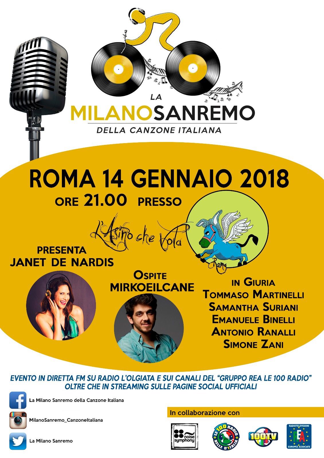 La Milano Sanremo della Canzone italiana 2018