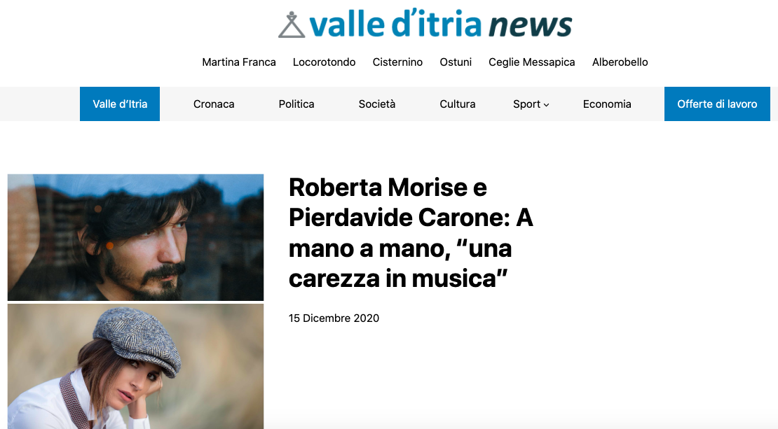 Valle d'Itria News Morise Carone