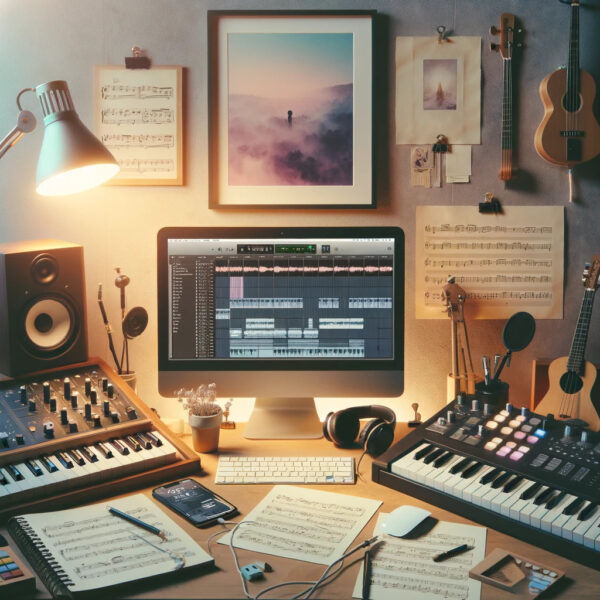 Studio musicale utilizzando Instagram per condividere il processo creativo