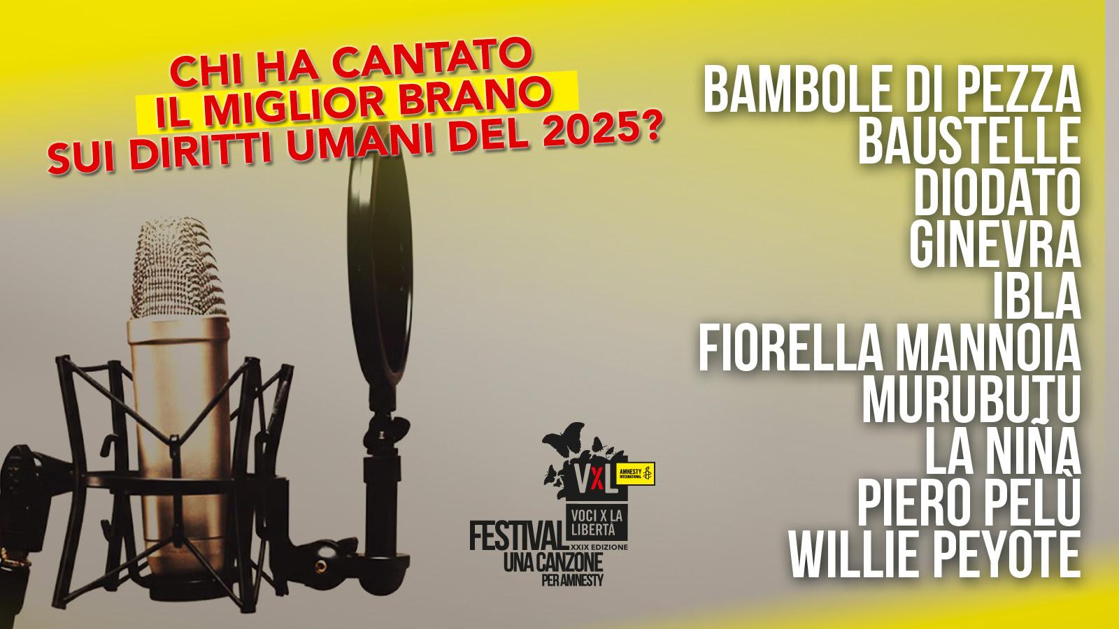 Premio Amnesty 2026 finalisti