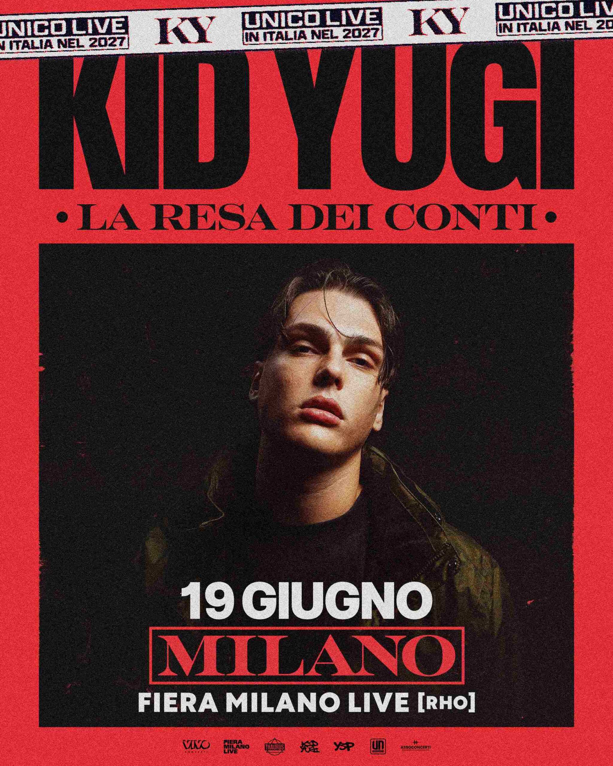 Kid Yugi durante un live, evento Kid Yugi La resa dei conti 2027